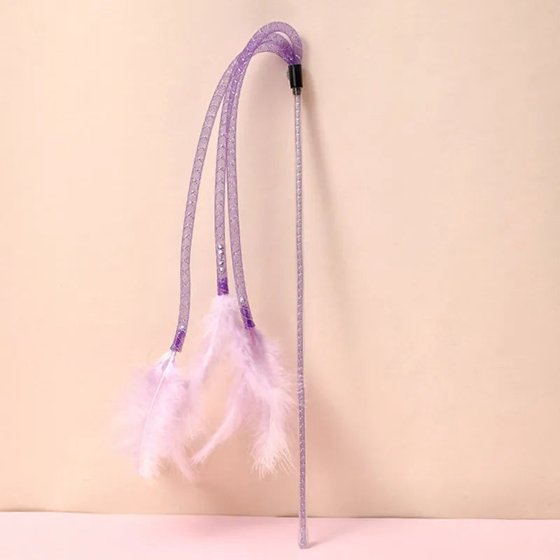 Cat Toy Self Hi Feather Toys for Cats Playing Stick Bite Resistant Cat Toys Interactive Funny Cats Toy with Bell Pet Products