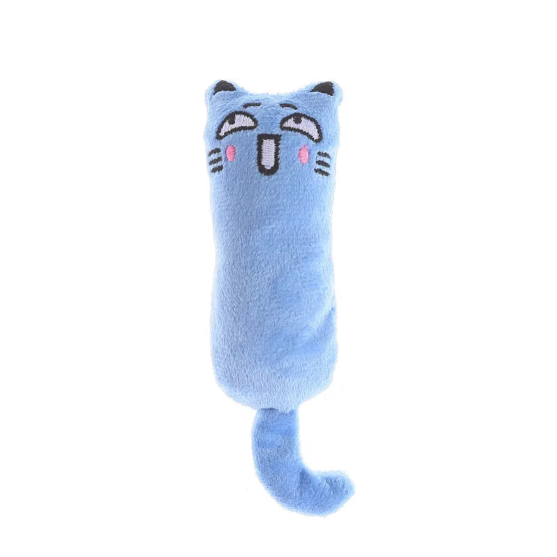 Interactive Mini Cat Toy Cute Plush Funny Squeaky Catnip Chew Toy for Kittens Pet Accessories Teeth Grinding & Interactive Play