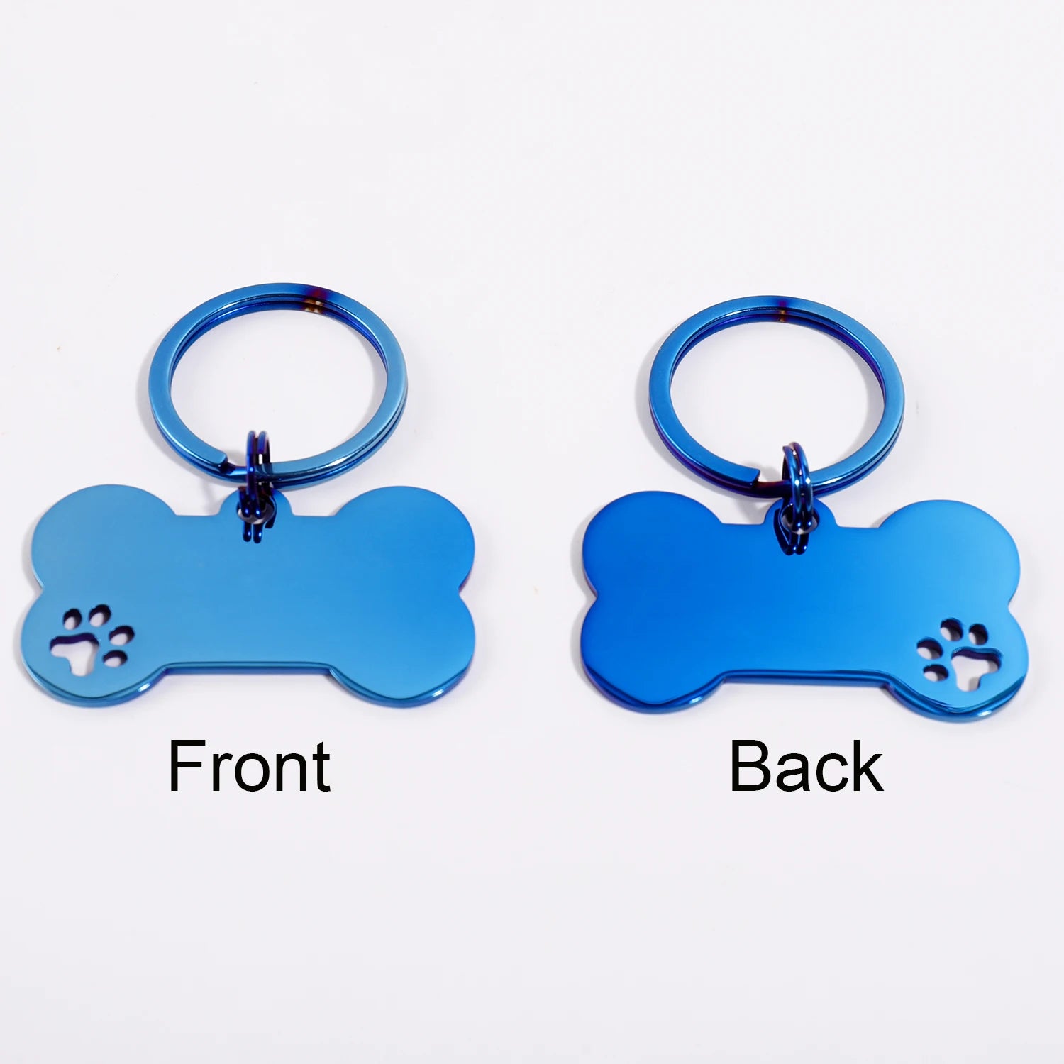 Custom Text Dog Tags Personalized Name Dog Cat ID Tag Bone Shaped Pendant Laser Engraving Address Number Customized Pets ID Tag