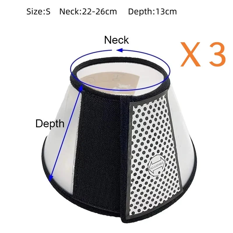 Pet Elizabeth Collar Soft Puppy Cat Anti Bite Recovery Cone Small Dog Wound Healing Neck Ring Post Surgery Protective Accessorie
