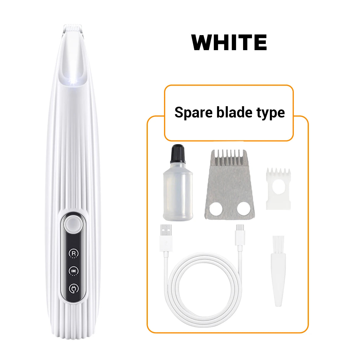 New Product Pet Dog Electric Beauty Trimmer with LED Light Pet Foot Hair Trimmer Low Noise Cat Dog Face Foot Ear Hip Claw Shaver