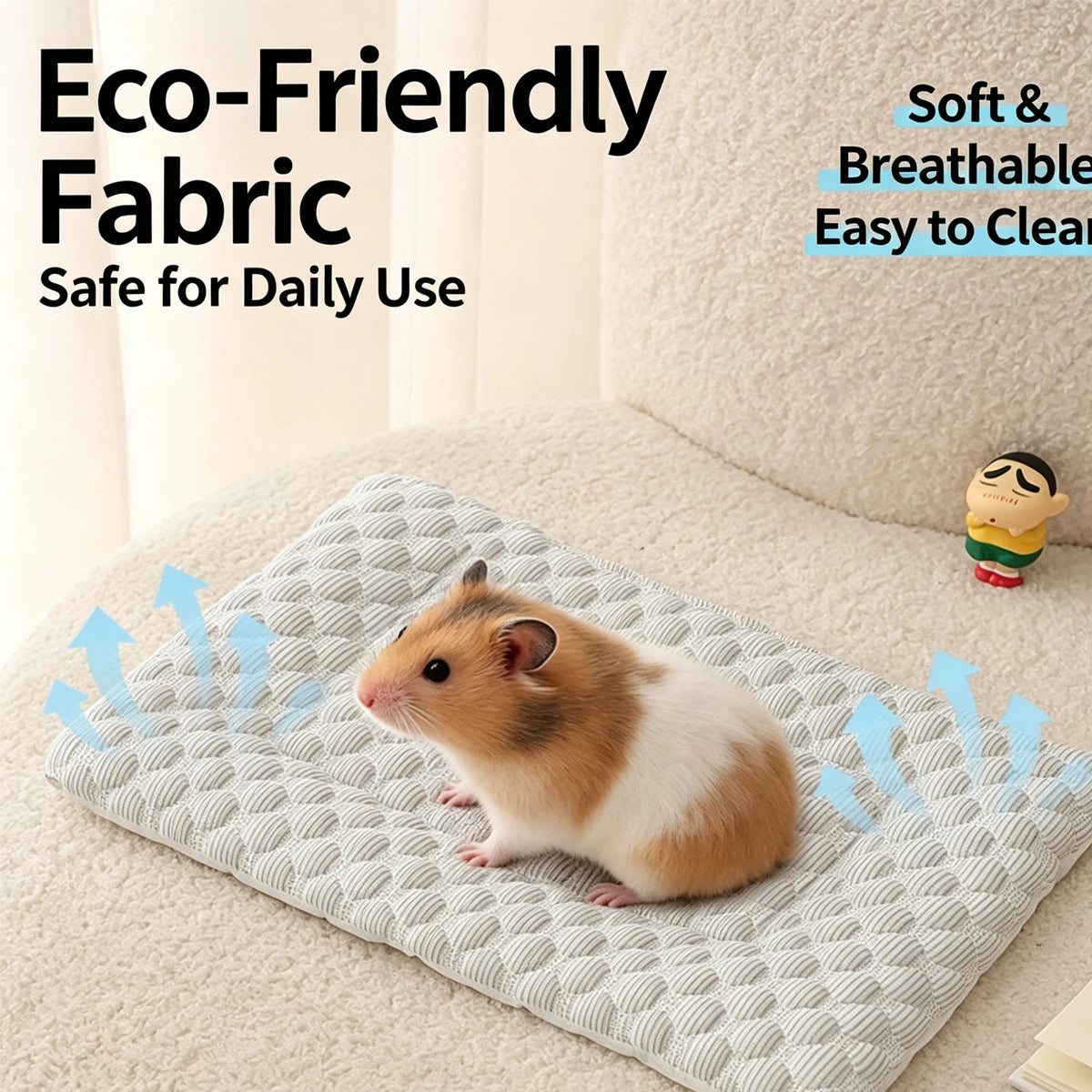 Guinea Pigs and Chinchillas Anti-slip Summer Breathable Mat Small Pets Pig Nest Hamsters Accessories Hamster Supplies Cushion