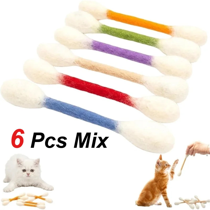 1/6 PCS Cat Interactive Stick Catnip Toy Suitable for Indoor Play Durable Teething Rope Interactive Cat Game Enthusiast Gift