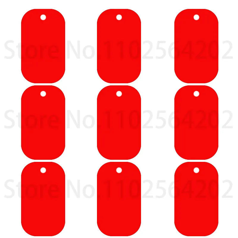 Number Tag Rectangular Aluminum Dog Plate Personalized Customized Keyring Club ID Card Anti-lost Series Keychain