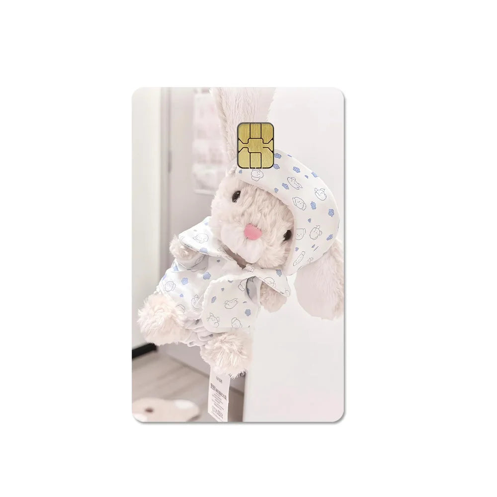 Cute Pet Puppy Kitten Lamb Credit Debit Card Sticker Bread Dog Bus Pass DIY Waterproof Small Chip Film Sticker Decoration Gift