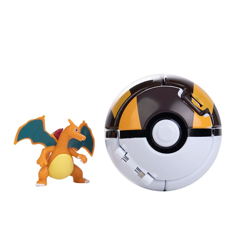 Pokemon Doll Ball Elf Pet Anime Action Doll Pikachu Charizard Mewtwo Bulbasaur Eevee Squirtle Eevee Pokeball Monster Toy Gift
