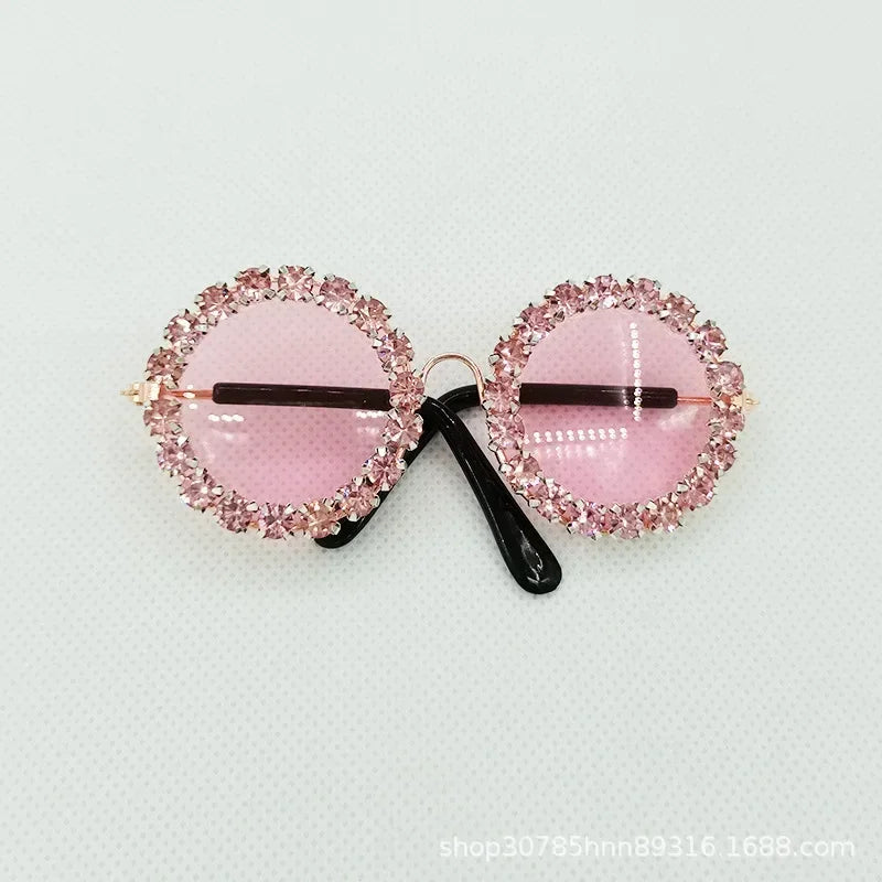 Pet Dog Glasses Rhinestone Sunglasses Cat Photography Decoration Fashion Sunglasses Accessories Pet Products Puppy Sunglasses