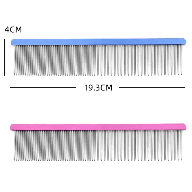 Dog Comb Stainless Steel Dog Brush Pet Grooming Massage Dogs Comb Brush Double Teeth Dogs Combs Cat Hair Remover Pet Products