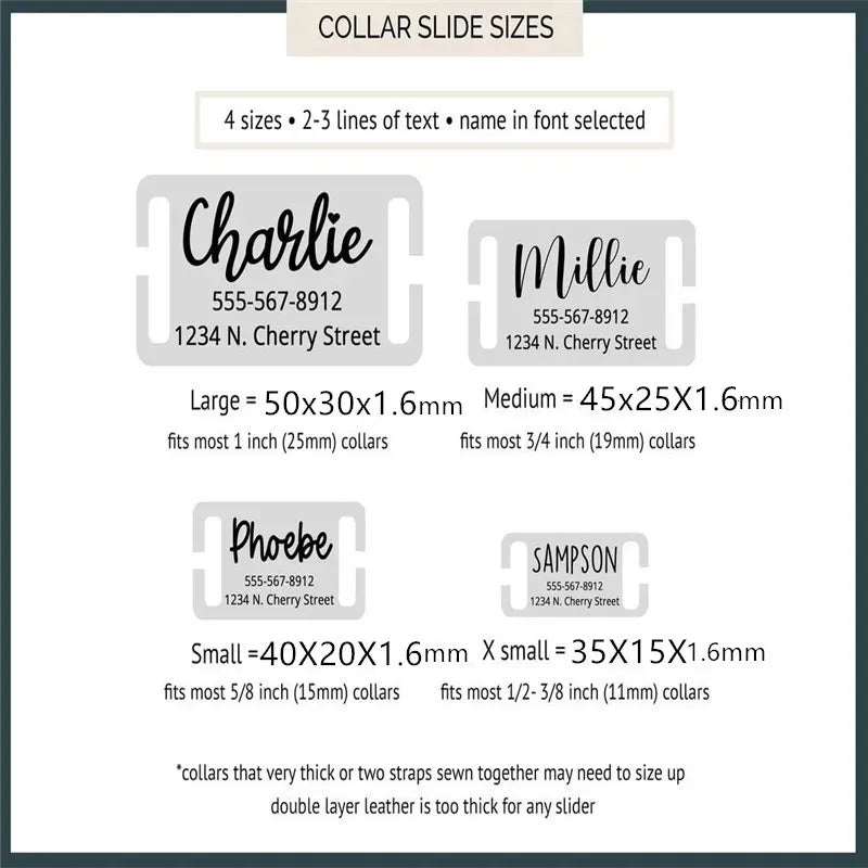 Personalized Stainless Steel Pet Cat Dog ID Tag Collar Accessories Custom Engraved Necklace Supplies For Dog Tag Name Products
