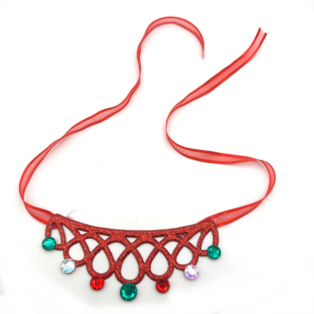50pcs New Fashion Christmas Dog Accessories Small Dog Bowties Pet Supplies Pet Dog Necklace for Dogs Pets Grooming Products
