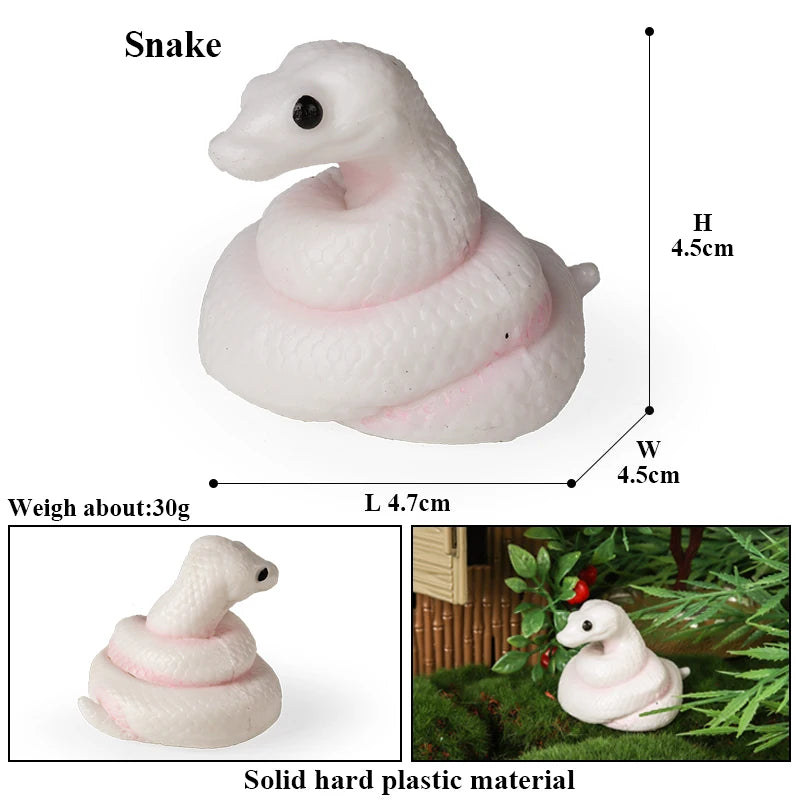 Oenux Cute Pet Model Frog Lizard Pig Hen Rabbit Shiba Inu Hamster Squirrel Otter Animals Figurine PVC Miniature Home Decor Kids