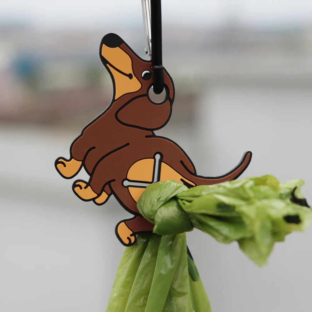 PVC Pet Shit Bag Clip Dog Poop Bag Holder Waste Bag Dispenser Glow Poop Bag Clip Portable Pet Cleaning Products