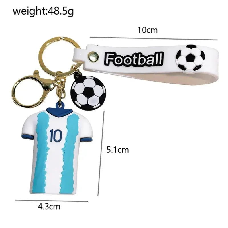 Soccer Ball Keychain Football Jersey Pendant Couple Charm For Keys Bag Accessories Gift