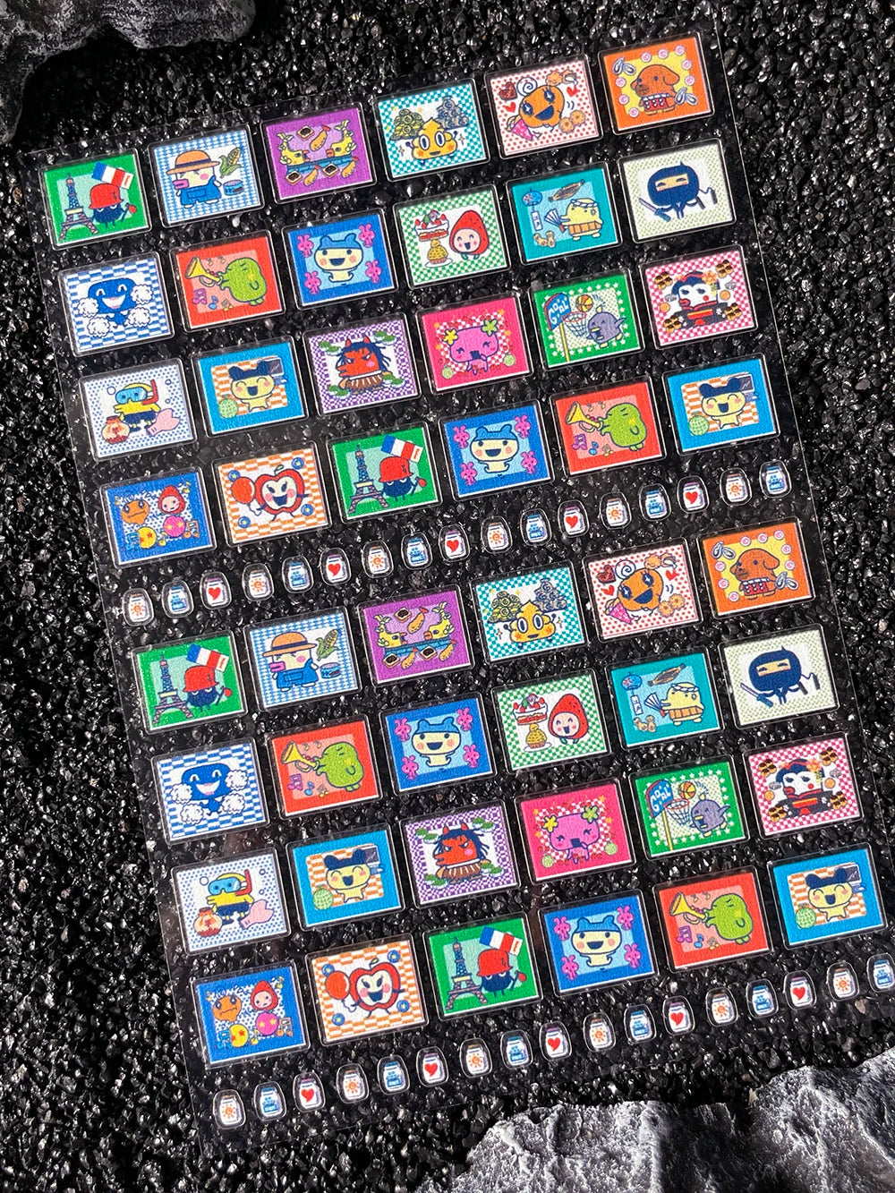 Cartoon Cute Electronic Pet DIY Handmade Scrapbook Nail Sticker Decal Decoration PVC Waterproof Stationery Box Phone Case Sticke