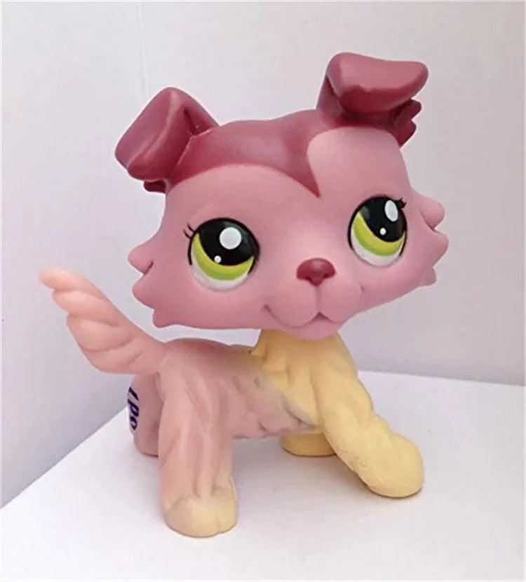 Rare Animal Pet Shop LPS Toy White Cat Original Picture Shepherd Cocker Spaniel Great Danish Kid Children Toy Gift