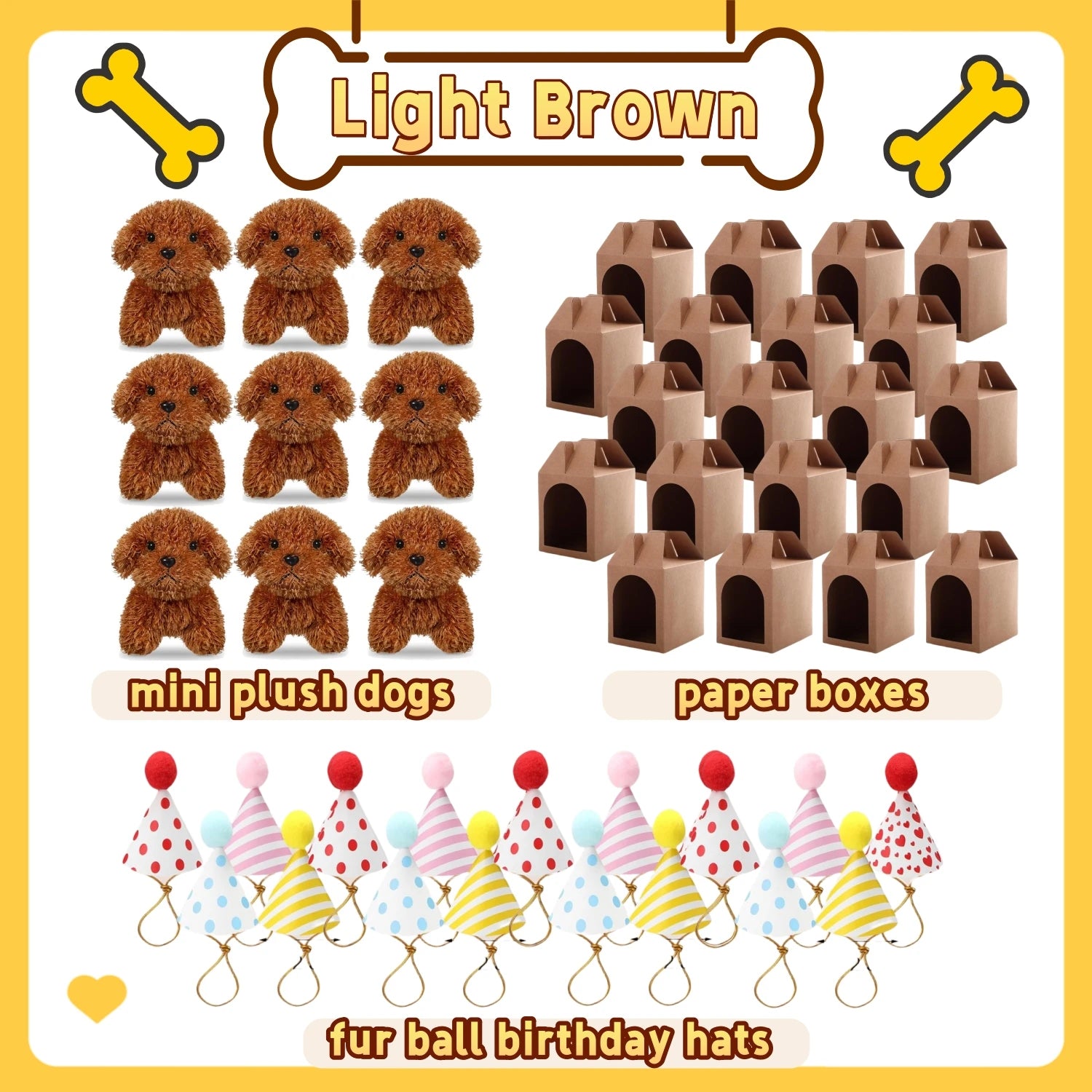 12-80Set Mini Plush Puppy Stuffed Dogs Adopt A Pet Dog Party Favors Goodie Bags, Animals Bulk Gift Toys