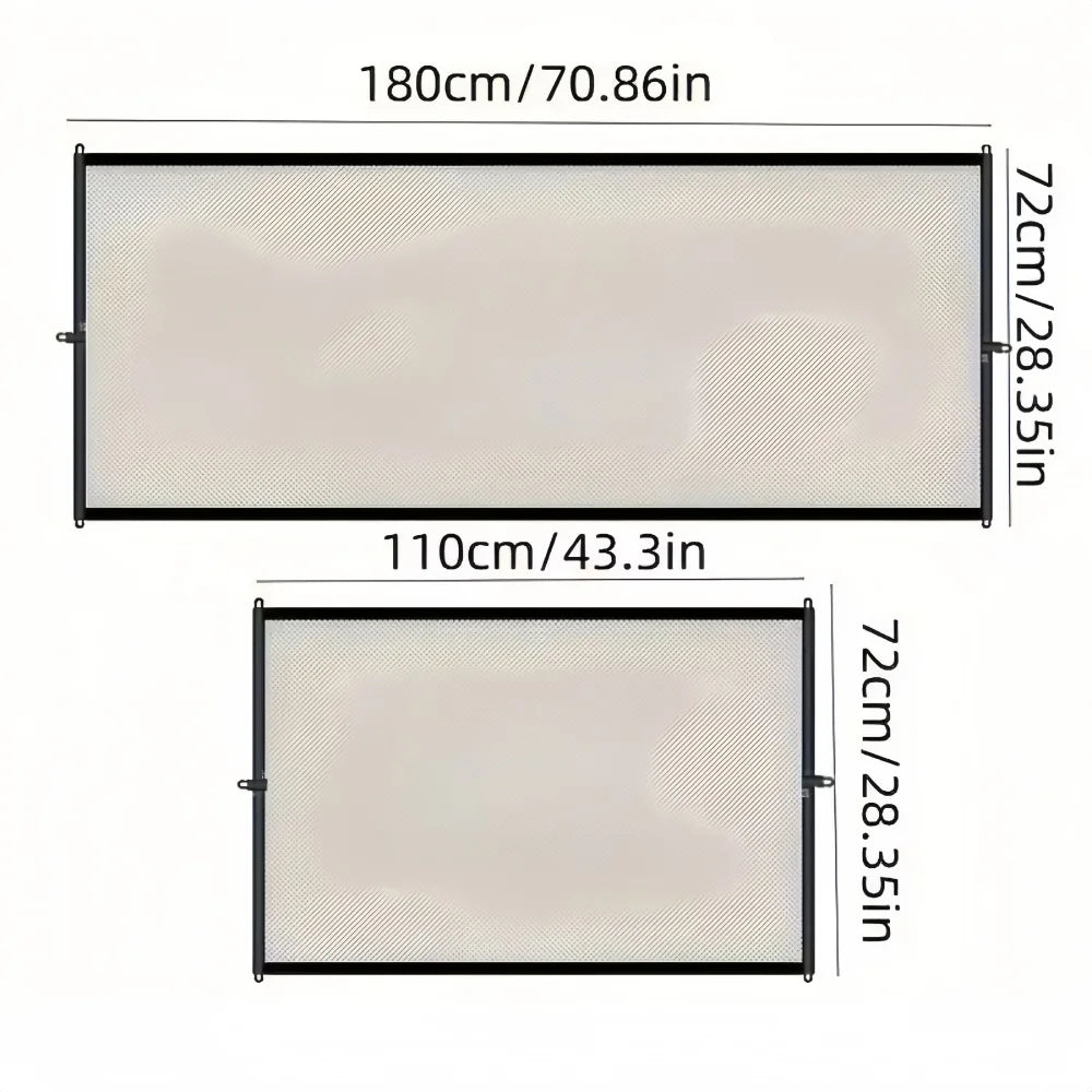 1pc Heavy Duty Dog Barrier Fence with Hooks Insulated Net Foldable Breathable Mesh Mirror Door Pet Gate for Indoor Outdoor ﻿