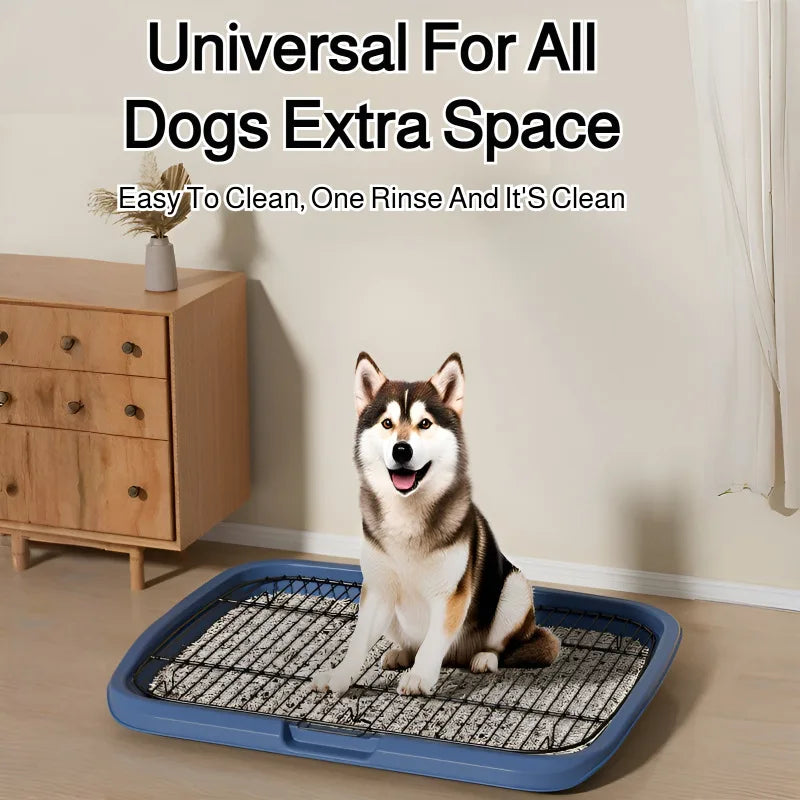 Large Pet Dog Toilet Medium and Large Dogs Toilet Training Equipment Stainless Steel Full Cleaning Anti-stepping Poop Collector