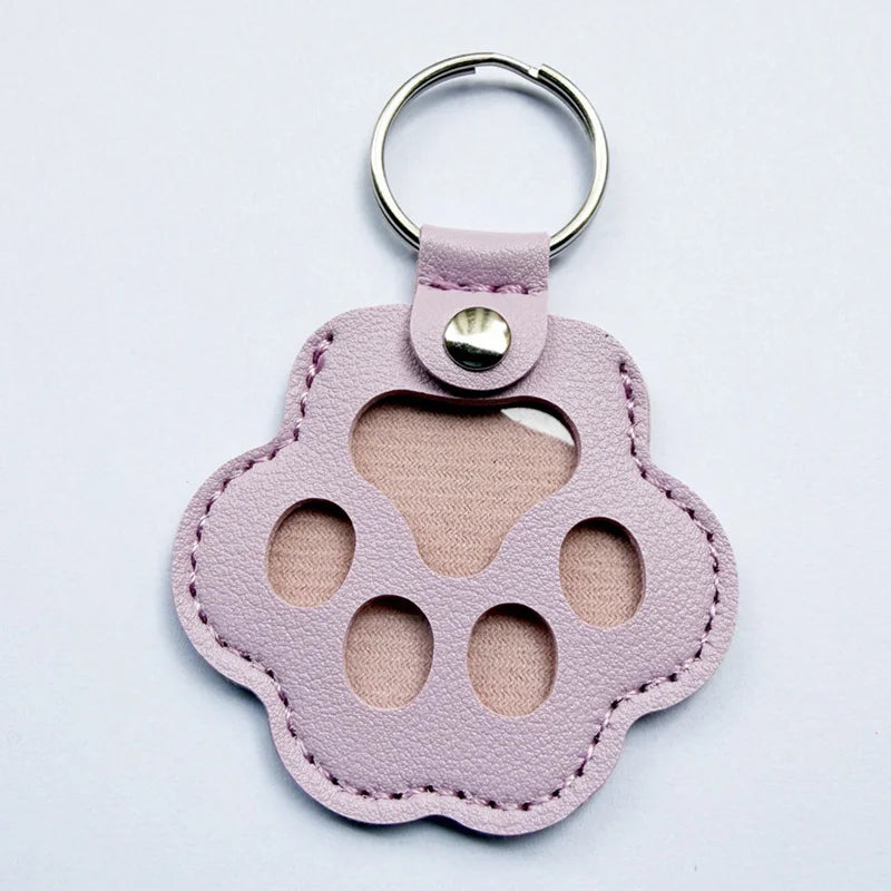 Dog Hair Collector Keychain Leather Pet Memorial Keepsake Fur Storage Pendant Charm Gift Keyring Anti Loss Pendant Accessories