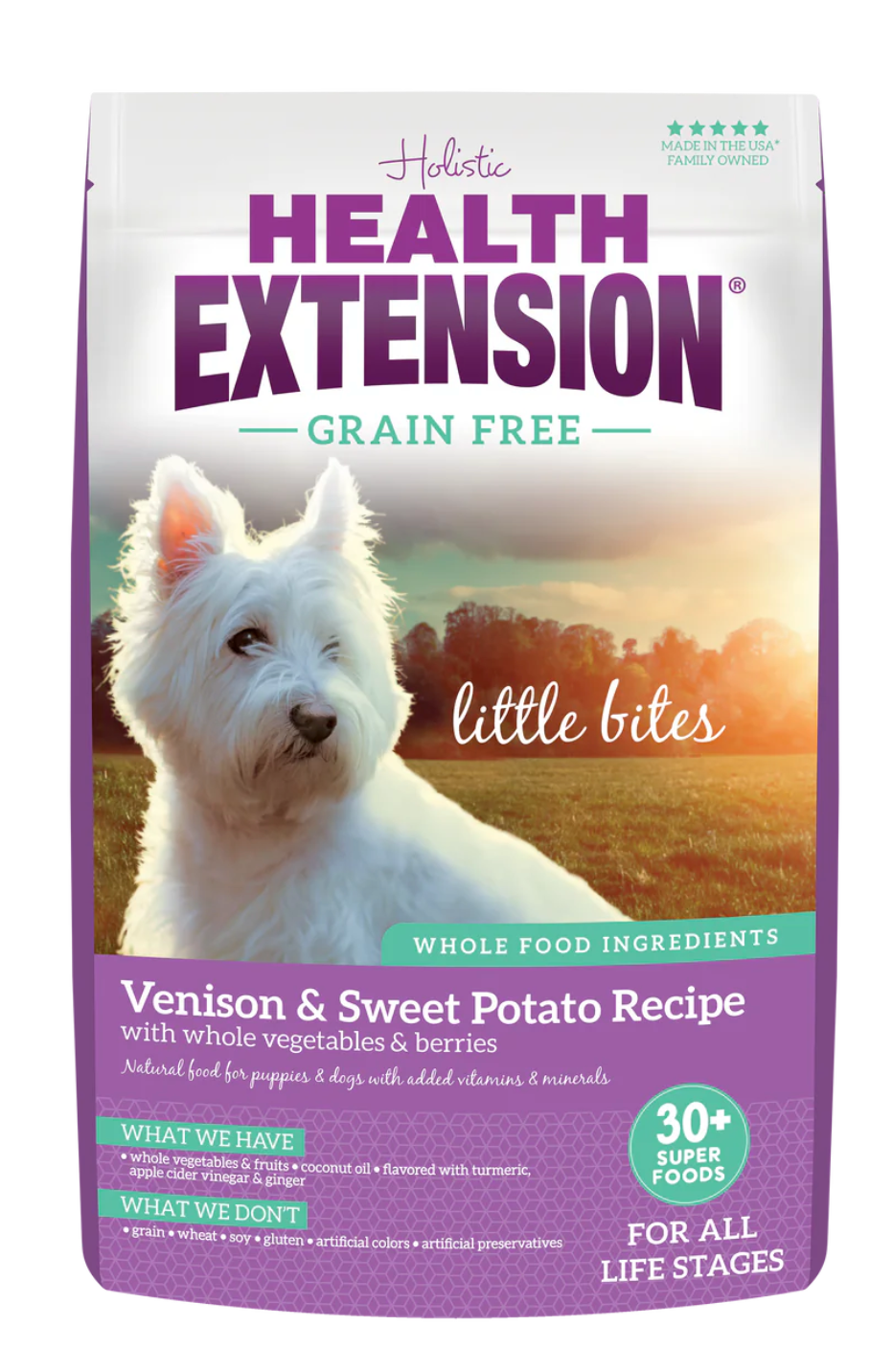 Health Extension All Life Stages Grain Free Little Bites Venison and Sweet Potato Dog Food