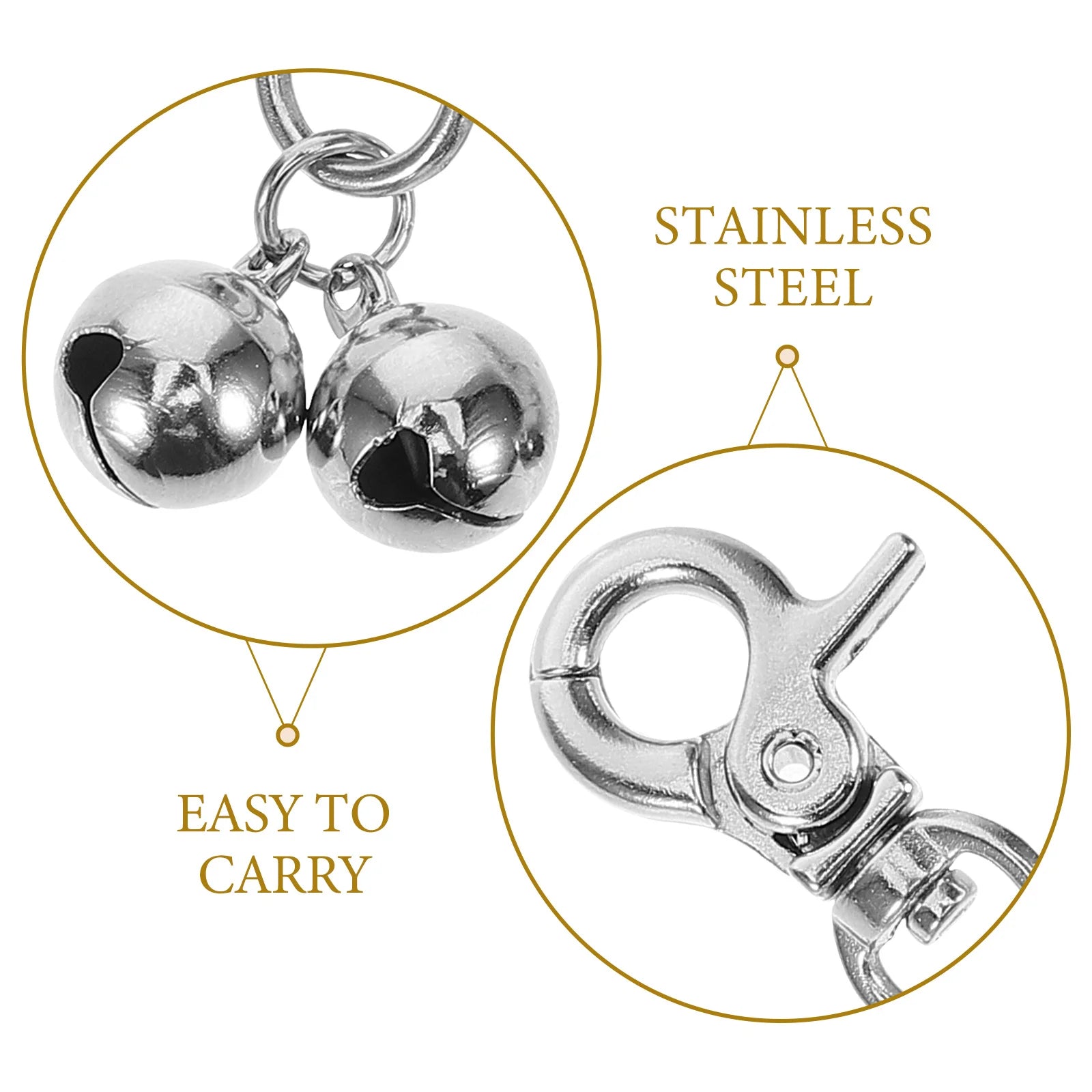 2 Pcs Pet Necklace Bell Dog Collar Accessories Cat Supplies Bells Metal Decorative Hanging Crafted Diy Puppy Locket Pet Products