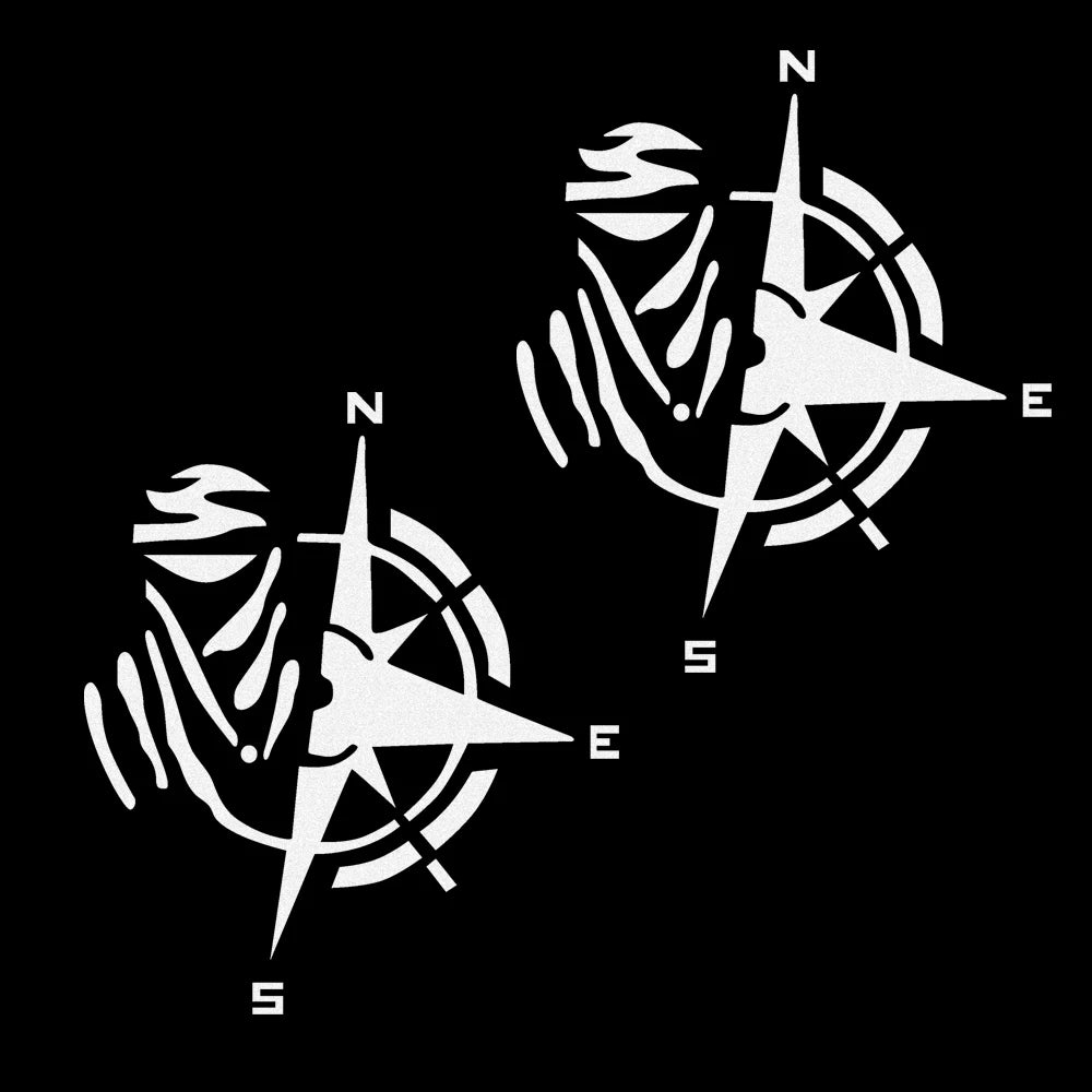 Compass Reflective Vinyl Motorbike Car Stickers Fuel Tank  Helmet Motorcycles Accessories For Voge 900 DSX Yamaha R3 Kawasaki