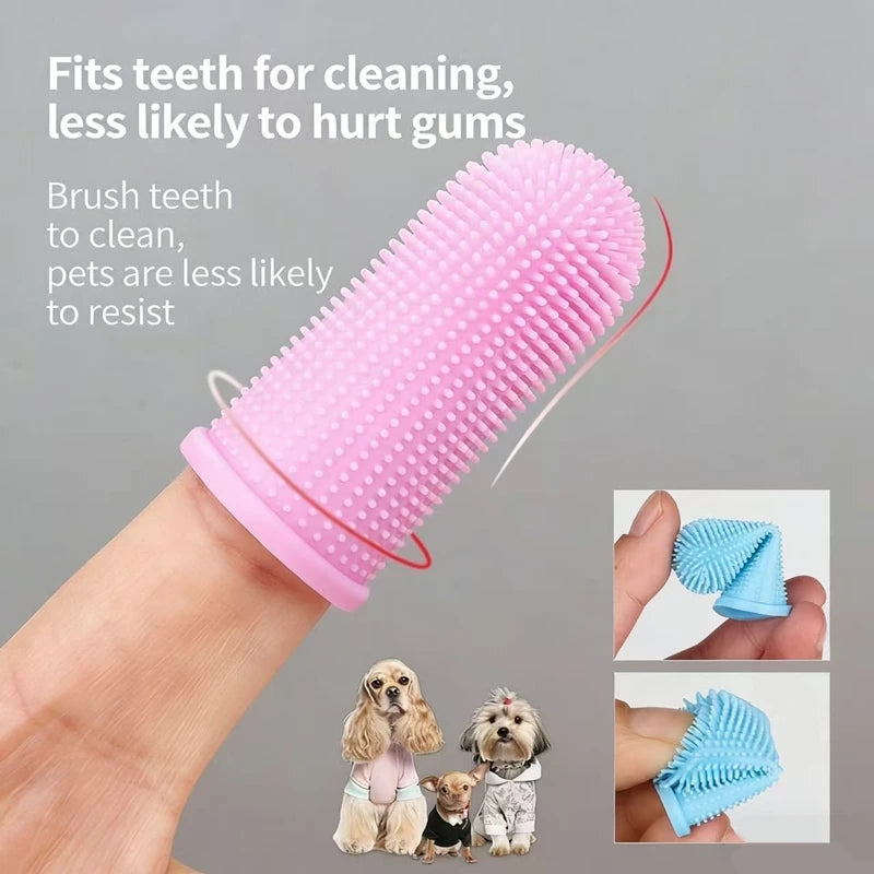 Pet Supplies, Dog & Cat Finger Toothbrush, Ultra Soft Teeth Cleaning Silicone Toothbrush Tool, Universal Cleaning Product for Do