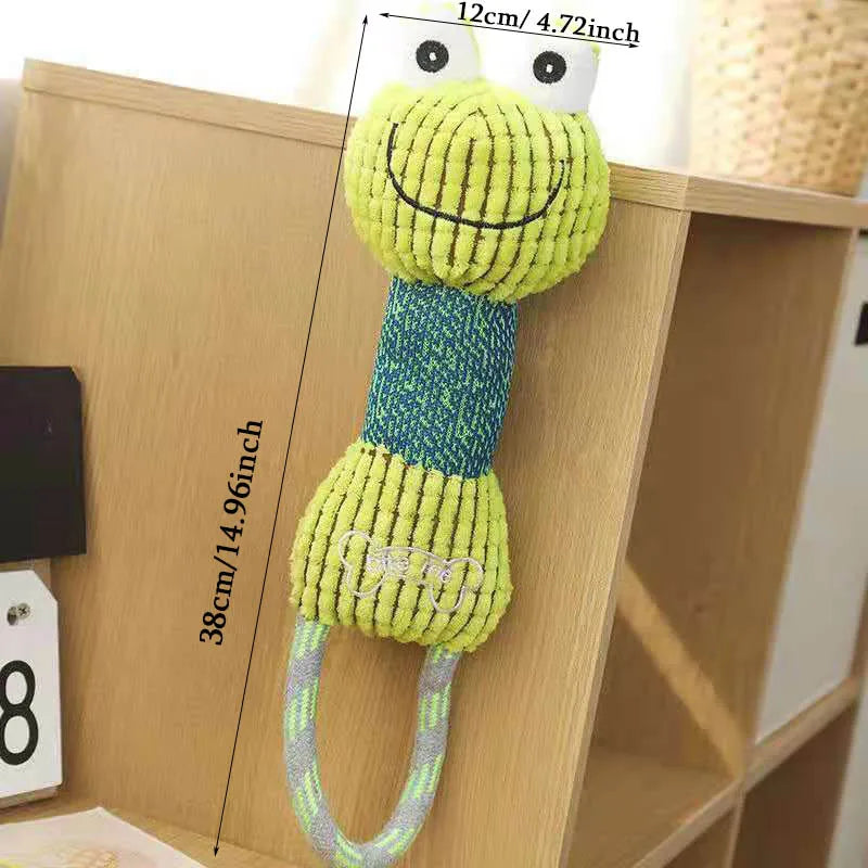 Dog Toy Animals Shape Bite Resistant Squeaky Toys Corduroy Dog Toys for Small Large Dogs Puppy Pets Training Accessories