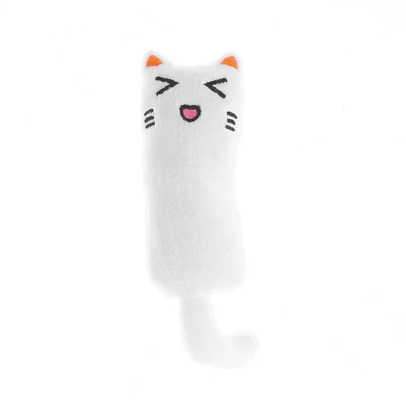 Interactive Mini Cat Toy Cute Plush Funny Squeaky Catnip Chew Toy for Kittens Pet Accessories Teeth Grinding & Interactive Play