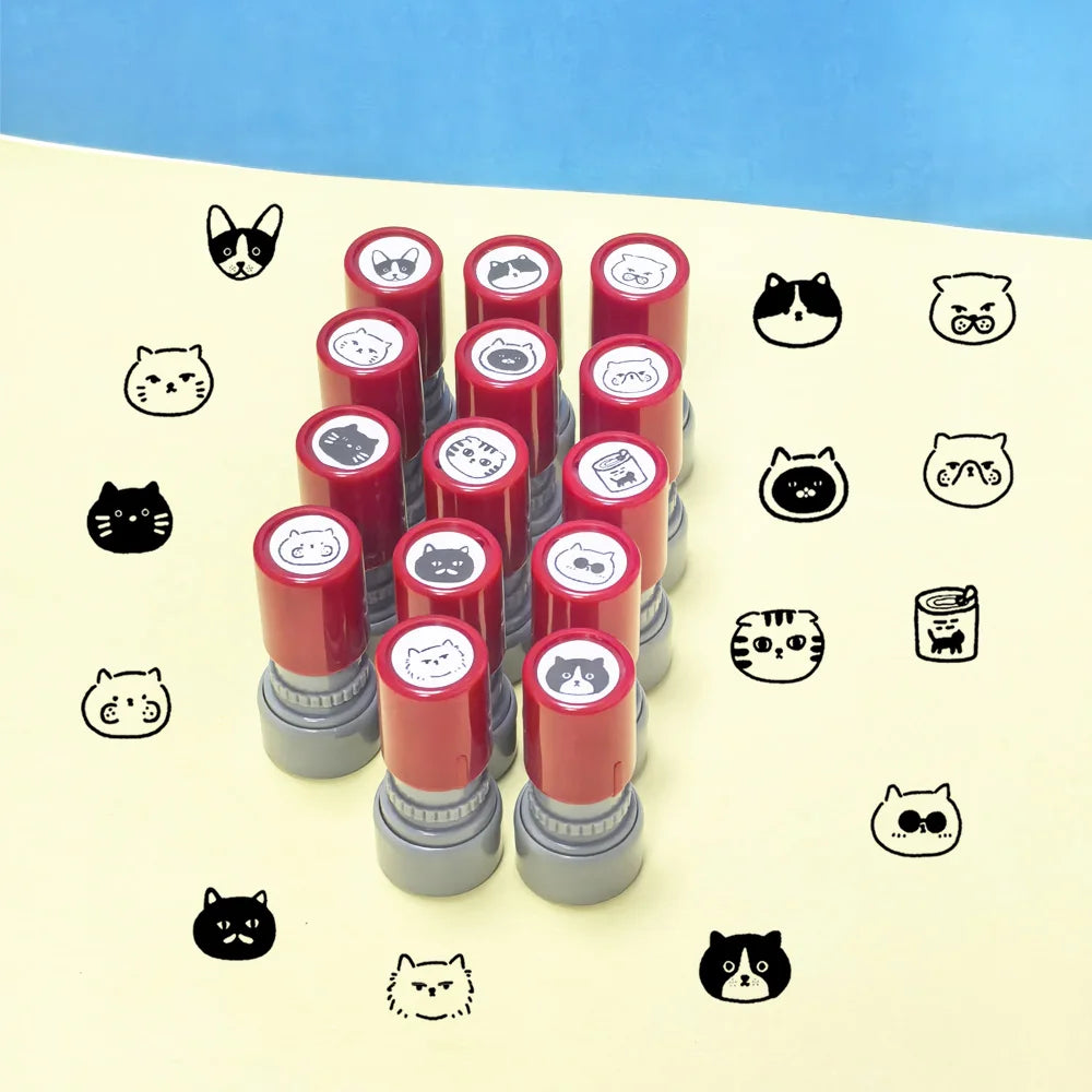 Cat Pattern Stamp Black Cat Animal Stamp for Inspiring and Encouraging Teaching Classroom Active Activities Teacher Stamp