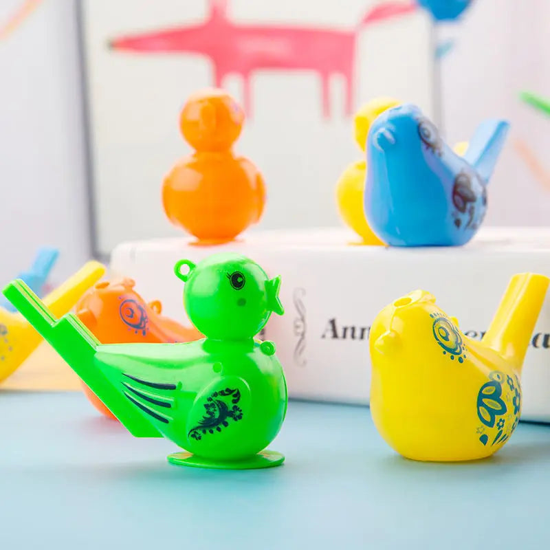 10PCS Colored Water Bird Whistles Outdoor Sports Funny Party Novelty Musical Puzzle Toy for Girls And Boys