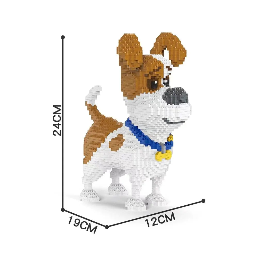 Cute Pet Cat and Dog Shaped Building Blocks, DIY Model Set Creative Construction Play, Collectible Bricks, Unique Gift Idea