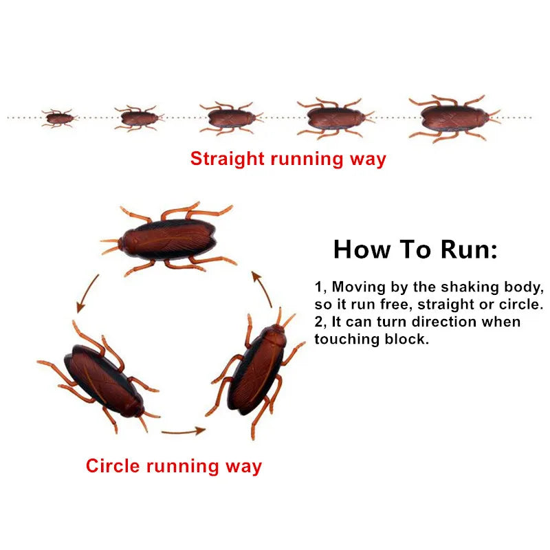 1-10Pcs Funny Electronic Pet Interactive Play Toy For Cats Eletric Running Cockroach Pet Dog Cat Interactive Toy Battery Powered