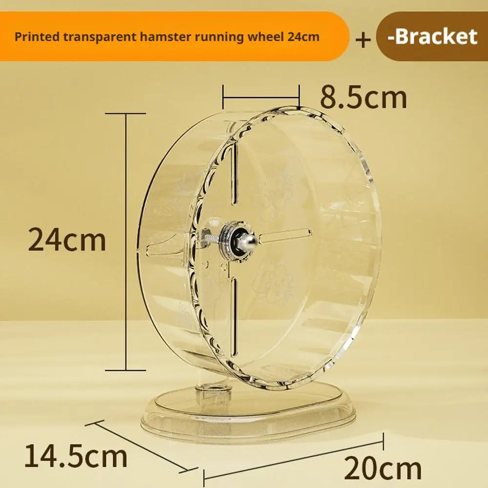 Hamster Transparent Running Wheel Toy For Hamster Quiet Running Exercise Toy Easy To Disassemble And Clean Pets Accessories