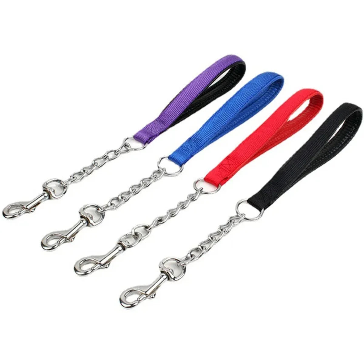 Dog Leash Stainless Steel Short Dog Leashs Chew Proof Leashes for Large Dogs Walking Traction Rope Nylon Dogs Chain Pet Products
