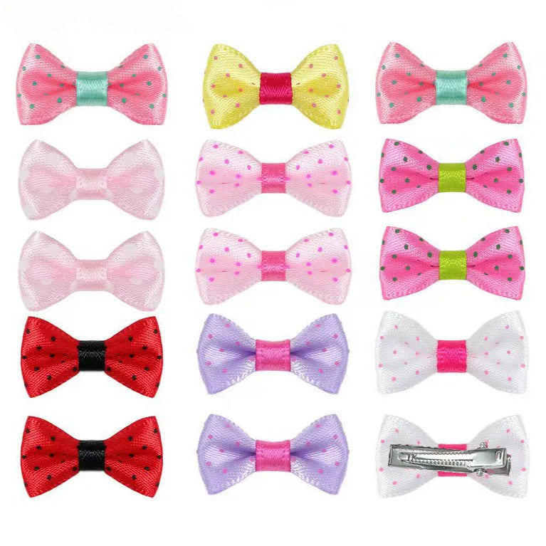 10/20Pcs Dot Pet Grooming Hair Clips Dog Cat Bows Hairpin Pet Girls Barrette for Small Dogs Supplies Pet Hair Grooming Acce