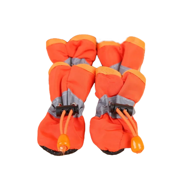 4pcs/set Waterproof Pet Dog Shoes Anti-slip Rain Boots Footwear for Small Cats Dogs Puppy Dog Pet Booties Pet Paw Accessories