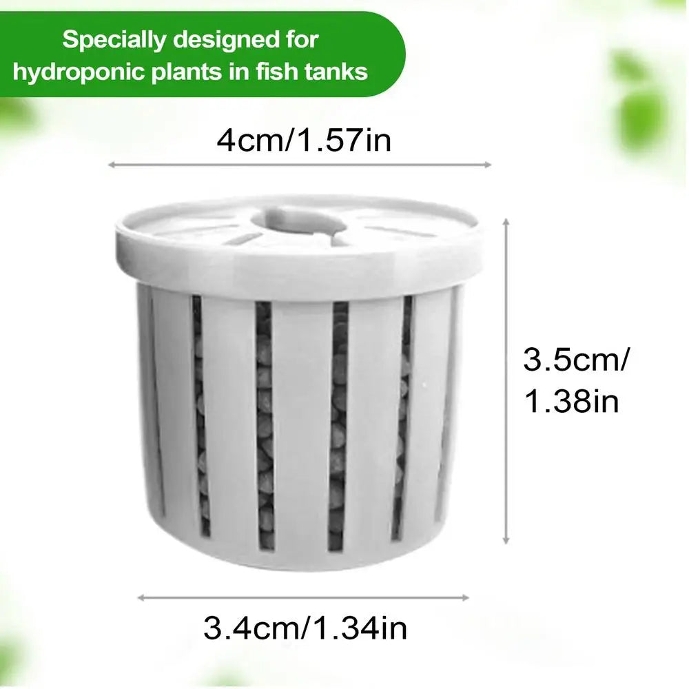 4pcs Pet Fish Tank Decorations Accessories Aquarium Plant Stand Stable Fish Tank Net Cup Hydroponic Plant Storage Fixed Basket