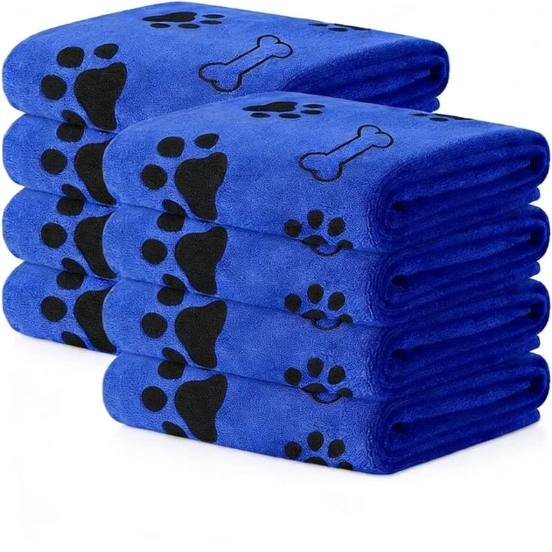 1pcs Quick-Drying Microfiber Dog Towel Absorbent Pet Bath Product Fiber Quick-drying Bath Towel Car Wiping Cloth Pet Supplies