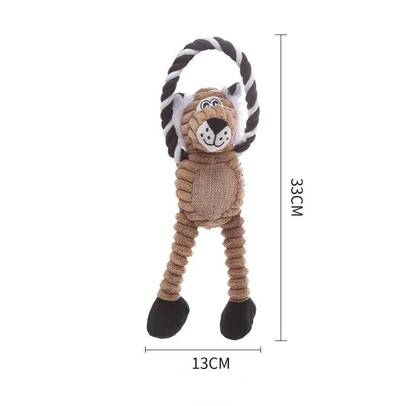 New Interactive Dogs Plush Toy Indoor Chewy Resistant Fleece Squeak Pet Play Product for Puppy Kitten Teeth Grinding