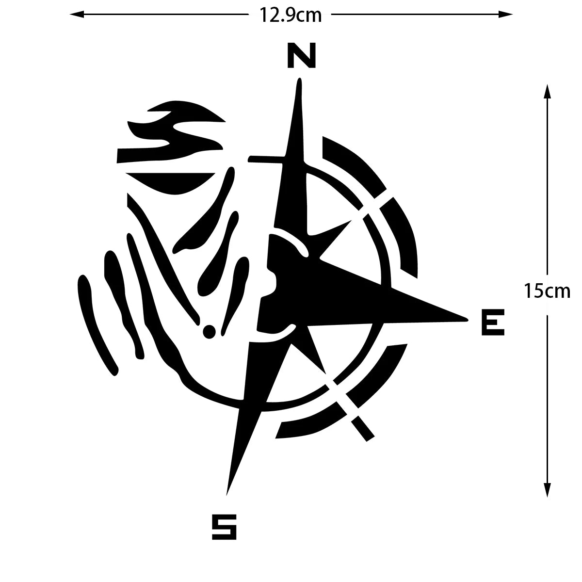 Compass Reflective Vinyl Motorbike Car Stickers Fuel Tank  Helmet Motorcycles Accessories For Voge 900 DSX Yamaha R3 Kawasaki