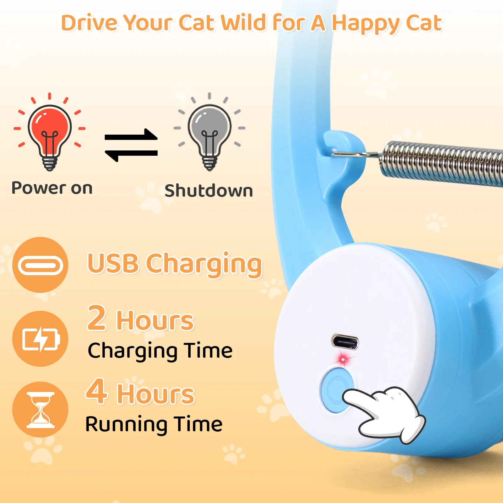 Electric Automatic Interactive Cat Toy USB Rechargeable Fluttering Butterfly Feather Wand for Indoor Enrichment And Stimulation