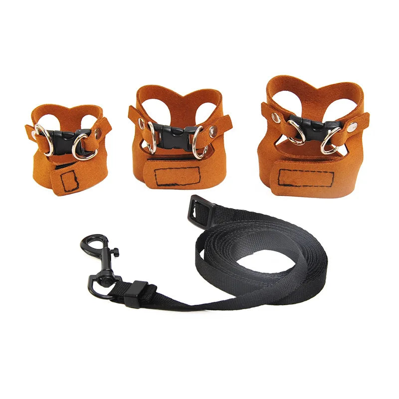 3 Pieces Set Split Lizard Leash Breathable Reptile Harness for Chameleon Squirrel Outdoor Pet Walking Accessory