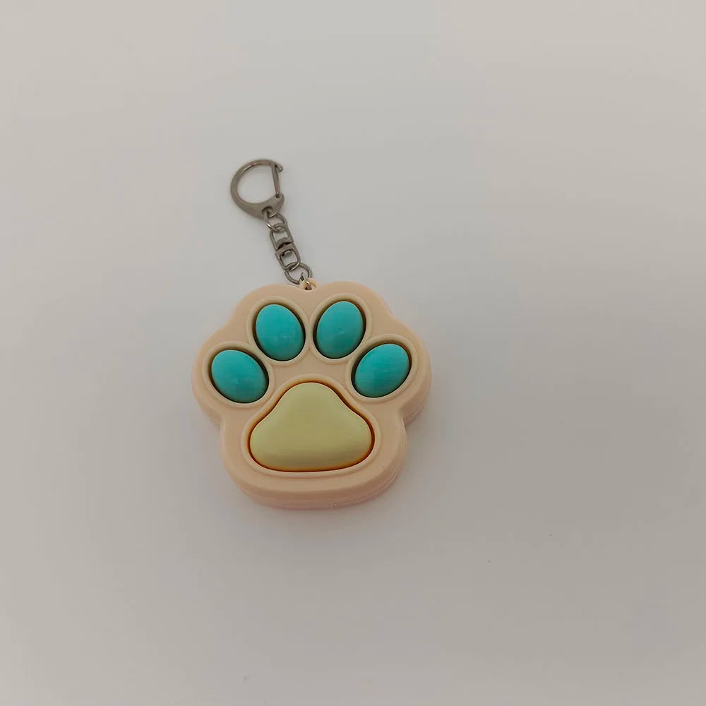 Cartoon Kawaii Cat Claw Button Decompression Toy Key Ring Pendant Cute Couple Car Bag Pendant Creative Keychain