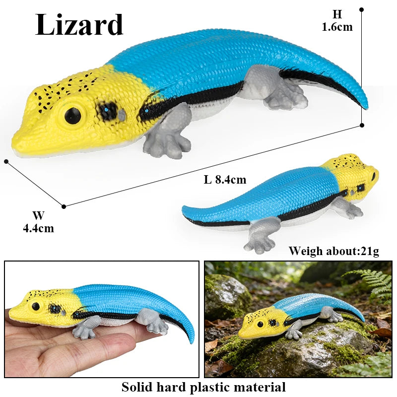 Oenux Cute Pet Model Frog Lizard Pig Hen Rabbit Shiba Inu Hamster Squirrel Otter Animals Figurine PVC Miniature Home Decor Kids