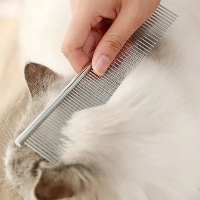 Stainless Steel Pet Grooming Comb for Cats And Dogs Hair Removal Massage Tool 3 Sizes Pet Hair Cleaning Accessory