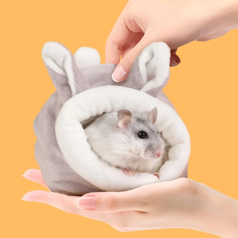Hamster Nest Winter Warm Small Pet Cage Sleep Bed for Guinea Pigs Hedgehog Cage Accessories 4XFE