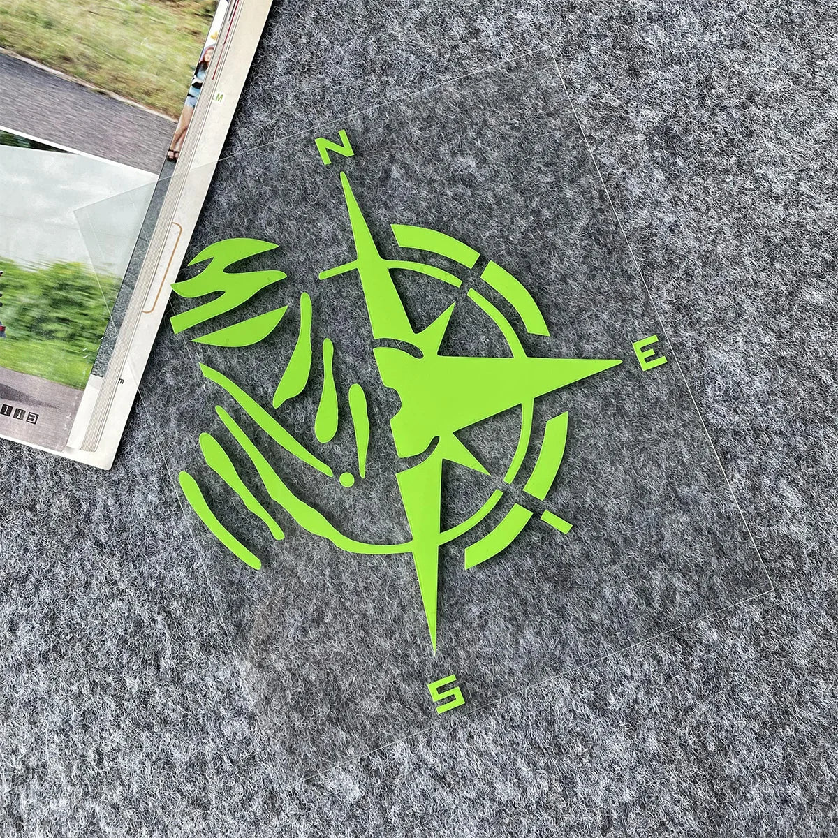 Compass Reflective Vinyl Motorbike Car Stickers Fuel Tank  Helmet Motorcycles Accessories For Voge 900 DSX Yamaha R3 Kawasaki