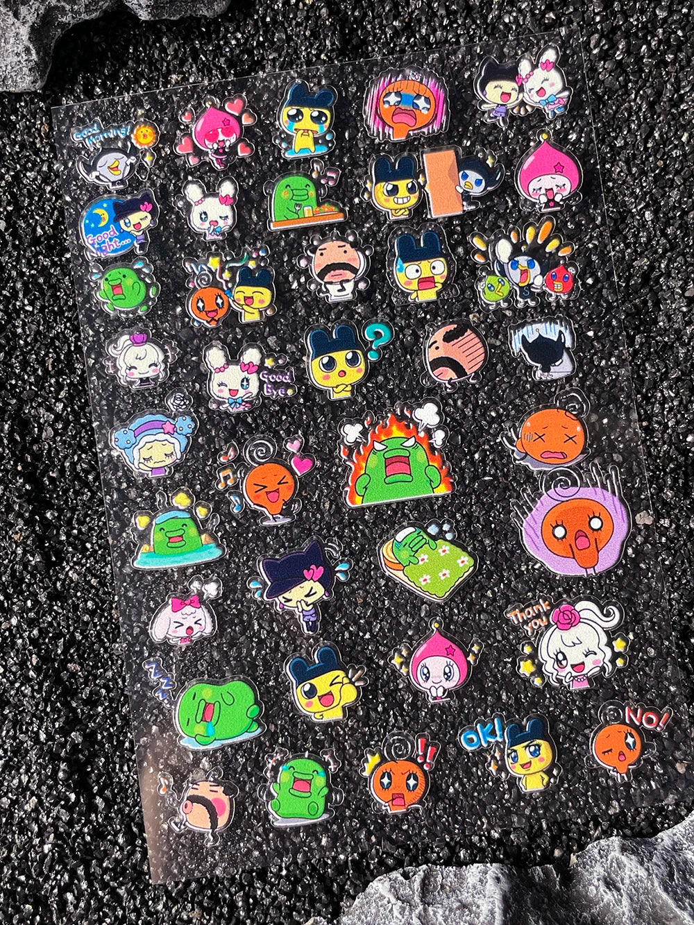 Cartoon Cute Electronic Pet DIY Handmade Scrapbook Nail Sticker Decal Decoration PVC Waterproof Stationery Box Phone Case Sticke