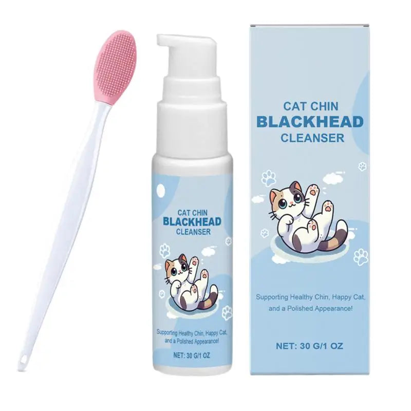 30g Pet Chin Cleaner Blackhead Cleaning Lotion Pet Chin Acne Care Brush Grooming Supplies Tooth Stain Remover For Dogs Cats